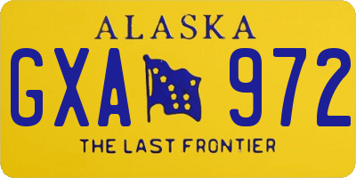 AK license plate GXA972