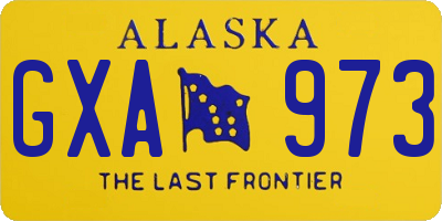 AK license plate GXA973