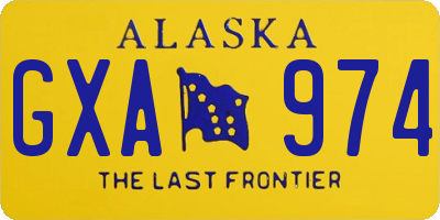 AK license plate GXA974