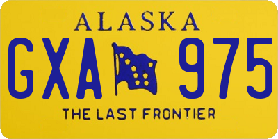 AK license plate GXA975