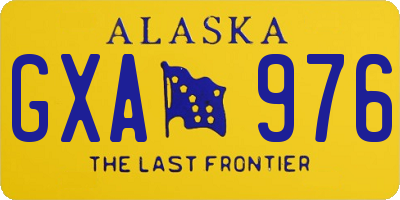 AK license plate GXA976