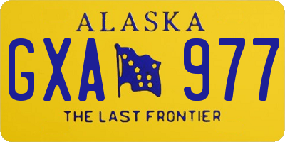 AK license plate GXA977