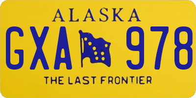 AK license plate GXA978