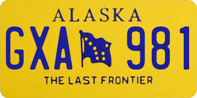 AK license plate GXA981