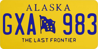 AK license plate GXA983