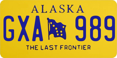 AK license plate GXA989