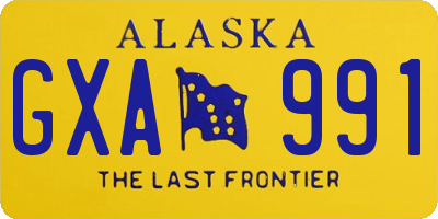 AK license plate GXA991