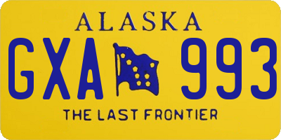 AK license plate GXA993