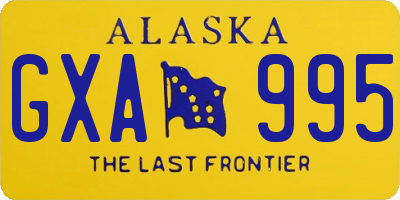 AK license plate GXA995