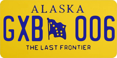 AK license plate GXB006