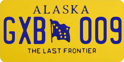 AK license plate GXB009