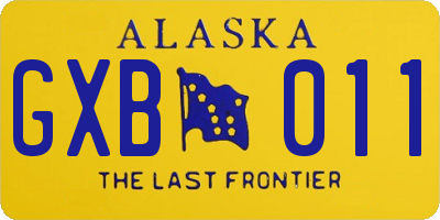 AK license plate GXB011