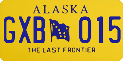 AK license plate GXB015