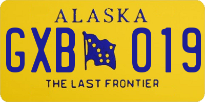 AK license plate GXB019