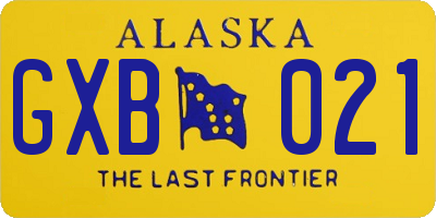 AK license plate GXB021