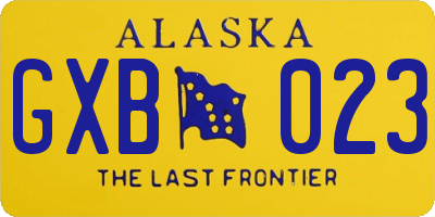 AK license plate GXB023