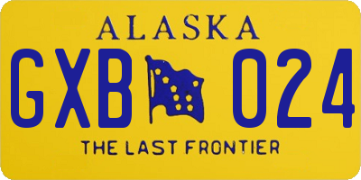 AK license plate GXB024