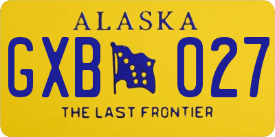 AK license plate GXB027