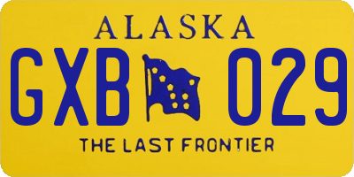 AK license plate GXB029