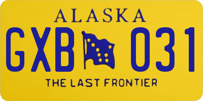 AK license plate GXB031