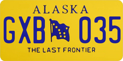 AK license plate GXB035