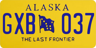 AK license plate GXB037