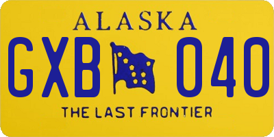 AK license plate GXB040