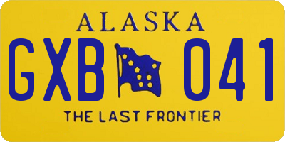 AK license plate GXB041