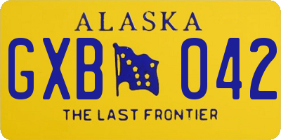 AK license plate GXB042