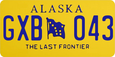 AK license plate GXB043