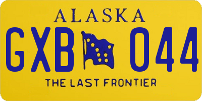 AK license plate GXB044