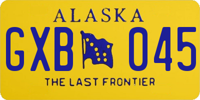 AK license plate GXB045