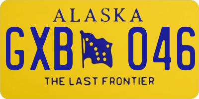 AK license plate GXB046