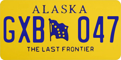 AK license plate GXB047