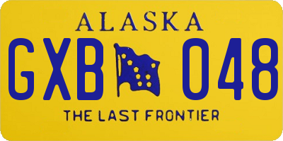 AK license plate GXB048