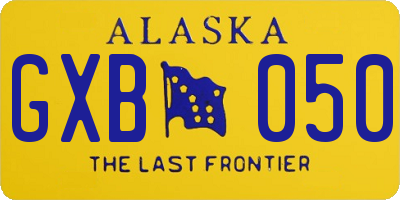 AK license plate GXB050