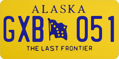 AK license plate GXB051