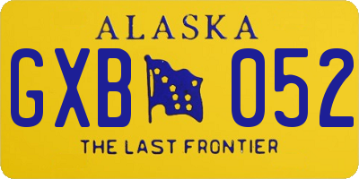 AK license plate GXB052