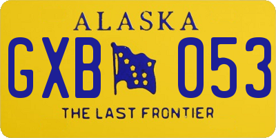 AK license plate GXB053