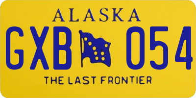 AK license plate GXB054