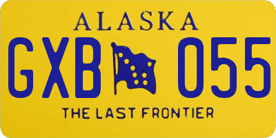 AK license plate GXB055