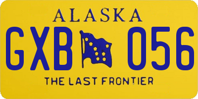 AK license plate GXB056