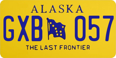 AK license plate GXB057