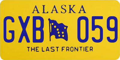 AK license plate GXB059