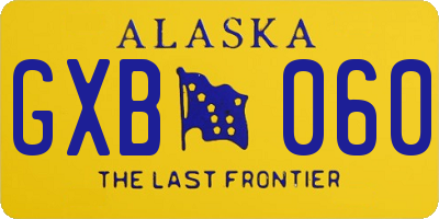 AK license plate GXB060