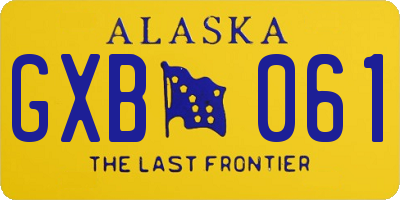 AK license plate GXB061