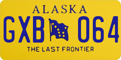 AK license plate GXB064