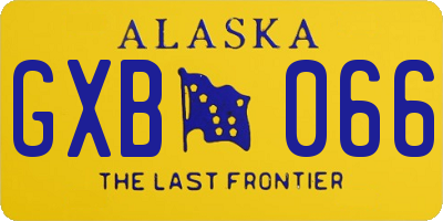 AK license plate GXB066