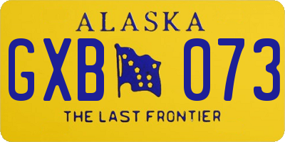 AK license plate GXB073