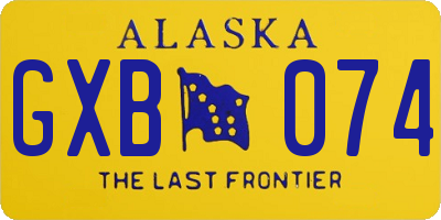 AK license plate GXB074